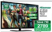 Hisense 32" HD Ready LED TV(N32K300M)