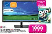 LG 23" LED Monitor Plus Dirt game-Per Bundle