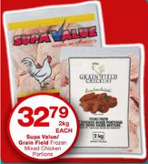 Supa Value/Grain Field Frozen Mixed Chicken Portions-2Kg Each