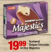 Iceland Belgian Chocolate Majestics-4 x 120ml