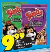 Simba Peanuts/Peanuts & Raisins-150Gm Each