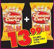 Willards Cheese Curls-2x150Gm