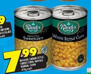 Rhodes Cream Style Sweetcorn/Whole Kernal Corn-410g Each