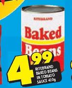 Ritebrand Baked Beans In Tomato Sauce-410g