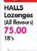 Halls Lozenges(All Flavours)-18's