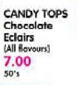Candy Tops Chocolate Eclairs(All Flavours)-50's