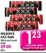 Wilson's XXX Rolls-Each