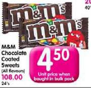 M&M Chocolate Coated Sweets-Each
