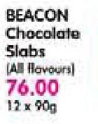Beacon Chocolate Slabs(All Flavours)-12 x 90gm