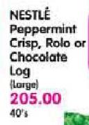 Nestle Peppermint Crisp, Rolo or Chocolate Log(Large)-40's