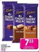 Cadbury Chocolate Slabs(All Flavours)-90gm Each