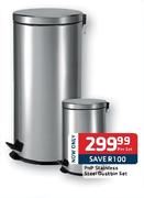 PnP Stainless Steel Dustbin Set