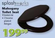 Splash Works Mahogany Toilet Seat-Each