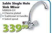  Sable Single Hole Sink Mixer-Each