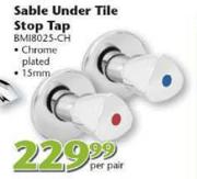 Sable Under Tile Stop Tap(BM1802S-CH)-Per Pair