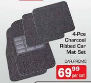 Auto Kraft 4 Piece Charcoal Rubber Car mat Set-Per Set
