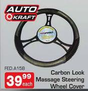 Auto Kraft Carbon Look Message Steering Wheel Cover(A158)-Each