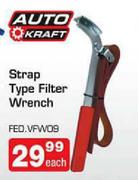 Auto Craft Strap Type Filter Wrench(VFW09)-Each