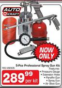 Auto Kraft 5 Piece professional Spray Gun Kit(VSE505)-Each