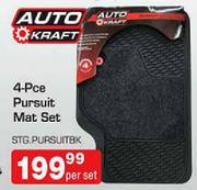 Auto Kraft 4 Piece Pursuit mat Set-Per Set