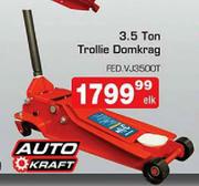 Auto Kraft 3.5 Ton Trollie Domkrag(VJ3500T)-Each
