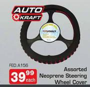Auto Kraft Assorted Neoprene Steering Wheel Cover(A156)-Each