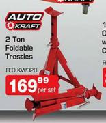 Auto Kraft 2 Ton Foldable Trestles(KW02B)-Each