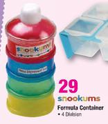 Snookums 4 Division Formula Container 