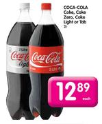 Coca-Cola Coke, Coke Zero, Coke Light Or Tab-2l Each