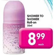 Shower To Shower Roll-On-50ml