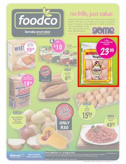 Foodco Gauteng & Polokwane : No Frills, Just Value (15 Aug - 19 Aug), page 1