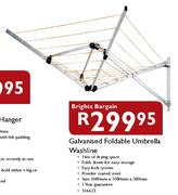 Brights Bargain Galvanised Foldable Umbrella Washline
