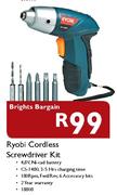 Brights Bargain Ryobi Cordless Screwdriver Kit
