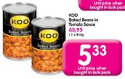 Koo Baked Beans In Tomato Sauce-410g Each