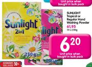 Sunlight Tropical Or Regular Hand Washing Powder-250g Each