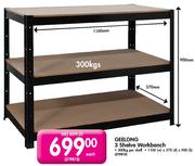 Geelong 3 Shelves Workbench-1160x570x900mm