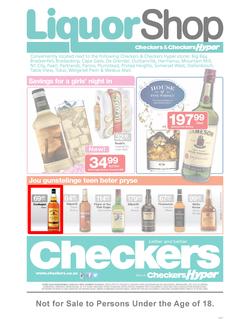 Checkers Western Cape : LiquorShop (20 Aug - 1 Sep), page 1
