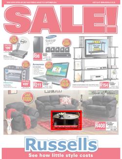 Russells : Sale (22 Aug - 19 Sep), page 1