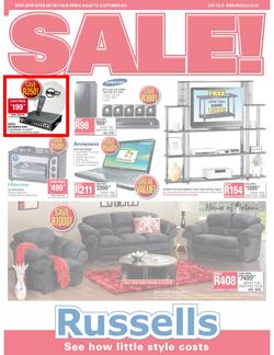 Russells : Sale (22 Aug - 19 Sep), page 1