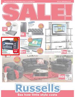 Russells : Sale (22 Aug - 19 Sep), page 1