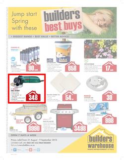 Builders Warehouse : Builders Best Buys (21 Aug - 9 Sep), page 1