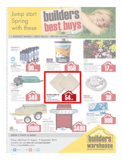 Builders Warehouse : Builders Best Buys (21 Aug - 9 Sep), page 1