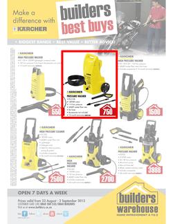 Builders Warehouse : Karcher (23 Aug - 2 Sep), page 1
