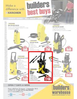 Builders Warehouse : Karcher (23 Aug - 2 Sep), page 1