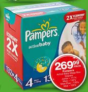 Pampers Active Baby Mega Box Diapers Maxi-132's Per Pack