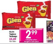 Glen Tagless Teabags-26's Each