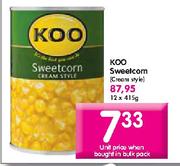 Koo Sweetcorn-415g Each