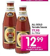 All Gold Tomato Sauce-6x700ml