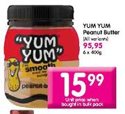 Yum Yum Peanut Butter-6x400g