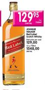 Johnnie Walker Red Label Scotch Whiskey-12 x 750ml